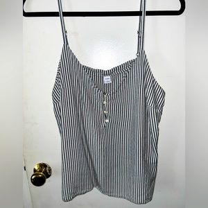 Women’s Large Striped Old Navy Tank Top with Buttons